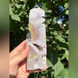 Pink amethyst (2) agate Tower | crystal